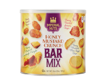 Imperial Nuts Mixed Nuts Bar Mix - Honey Mustard Sourdough Pretzels, Peanuts, Sesame Chips, Mini Bagel Chips, 2 Pound