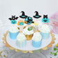 Ercadio 24 Pack Happy Halloween Cupcake Toppers Glitter Little Boo Cupcake Picks Ghost Pumpkin Cupcake Picks For Baby Shower Bir