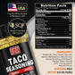 Taco Seasoning Mix Spicy Ranch Seasoning Powder - Gluten Free & Low Sodium Hot Mexican Seasonings Blend For Taco Tuesday Night.