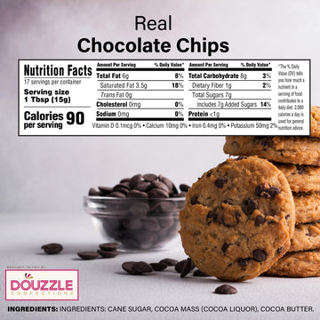 Douzzle Gluten Free Dark Chocolate Chips For Baking - For Cookies, Cakes, Cupcakes (9 Oz, Pack Of 2) Kosher For Passover Food -
