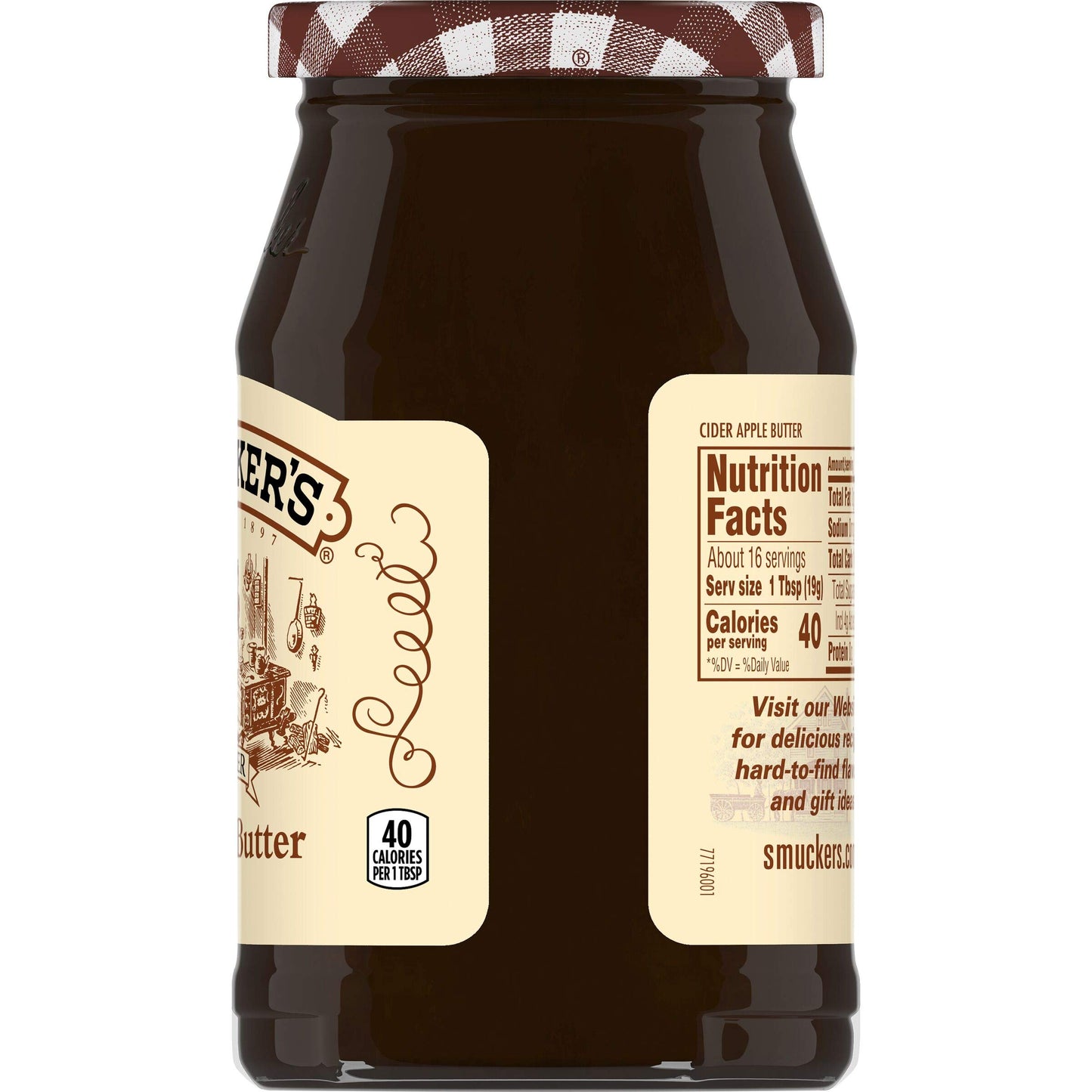 Smuckers Cider Apple Butter, 11 Ounces - Sweet and Spiced Spread, Ideal for Toast and Baking