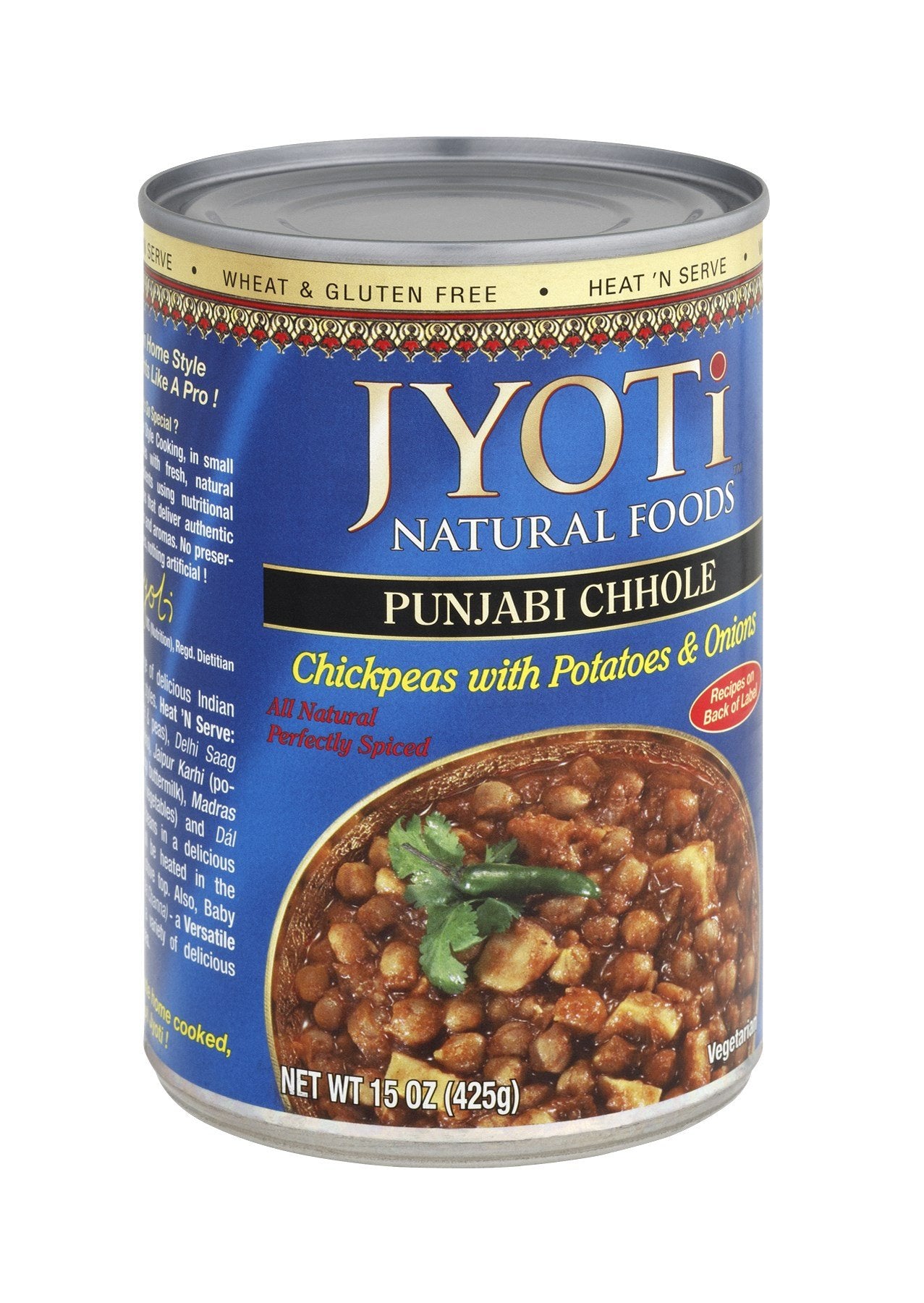 Jyoti Punjabi Chhole 12 Cans Of 15 Oz All Natural Product Of Usa Gluten Free Vegan Non Gmo Bpa Free