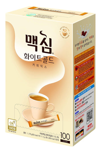 Maxim White Gold Instant Coffee - 100Pks (Packaging May Vary)
