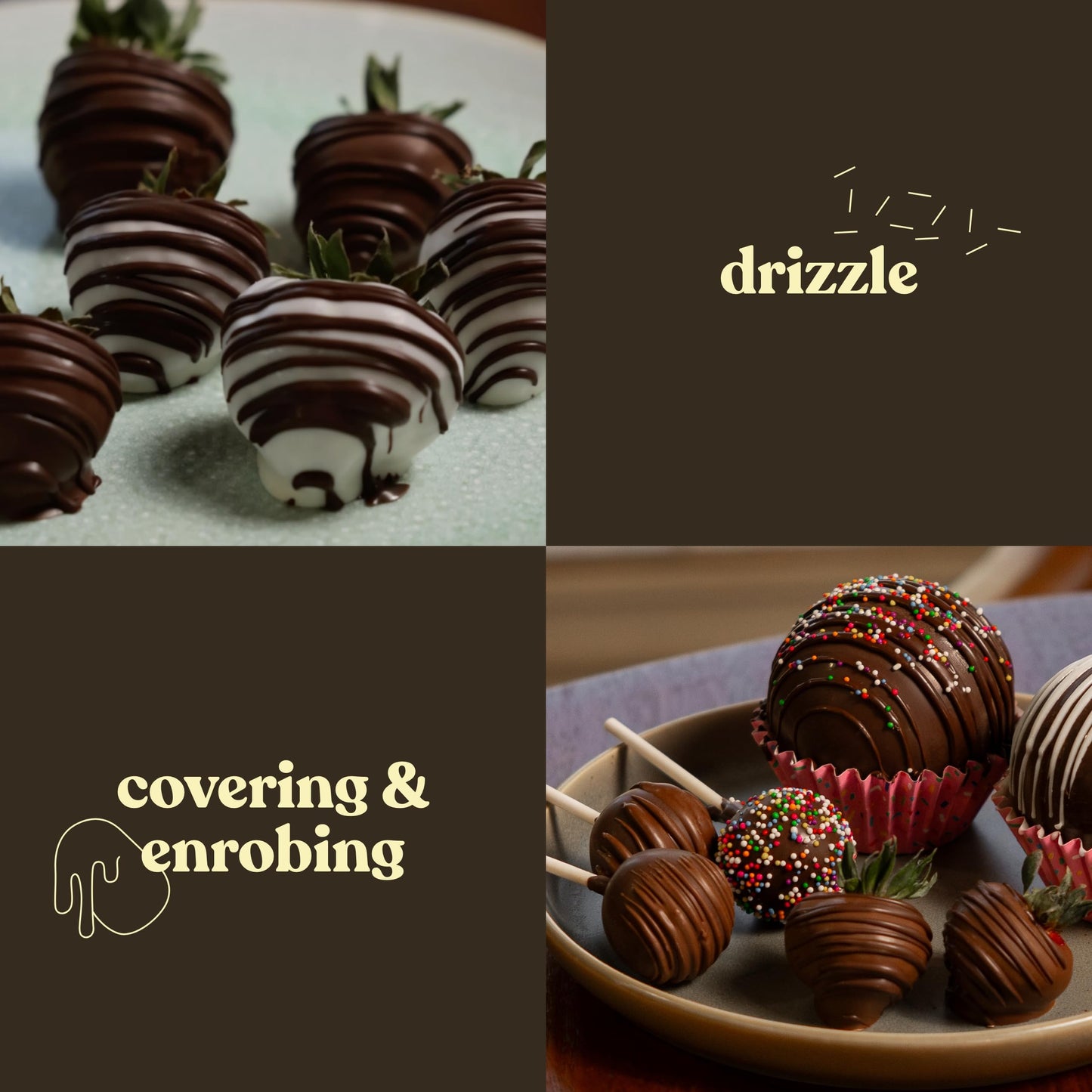 Cambie Dark Chocolate Wafers  Melting Chocolate Candy Melts - 2 Pounds Baking Dark Chocolate For Dipping Chocolate Melts  Enrobing & Molding