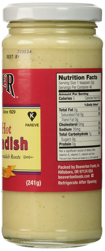 Beaver Hot Horseradish, 8.5 oz