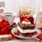 1Pc Happy Valentine'S Day Cake Topper Gold Glitter Valentine'S Day Cake Topper Decorations For Valentine'S Day Theme Wedding Eng