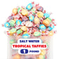 CRAZYOUTLET Salt Water Taffy Candy Mix - Assorted Tropical Fruit Flavors - 1 Pound Bag - Chewy Individually Wrapped Taffies
