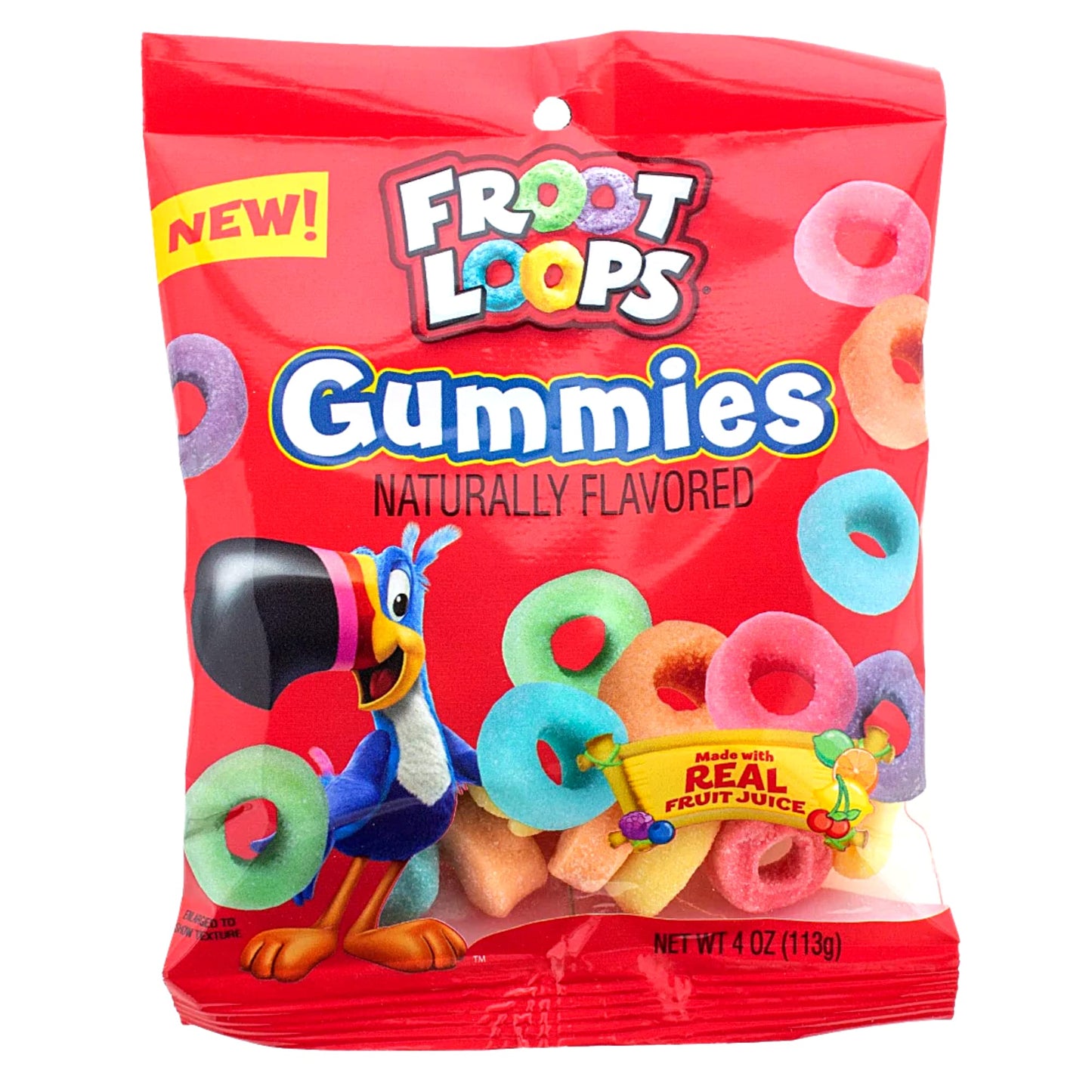 Froot Loops Valentine Gummies Heart Shaped Box With Gummy Candies Inside, Favorite Cereal Flavored Candy Gift, Basket Stuffers F