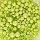 Kasvan Halloween Green Pearl Sugar Sprinkles - Edible Candy Pearls 130G/4.58 Oz, Mix Size, Baking Cake Decorations, Ice Cream To