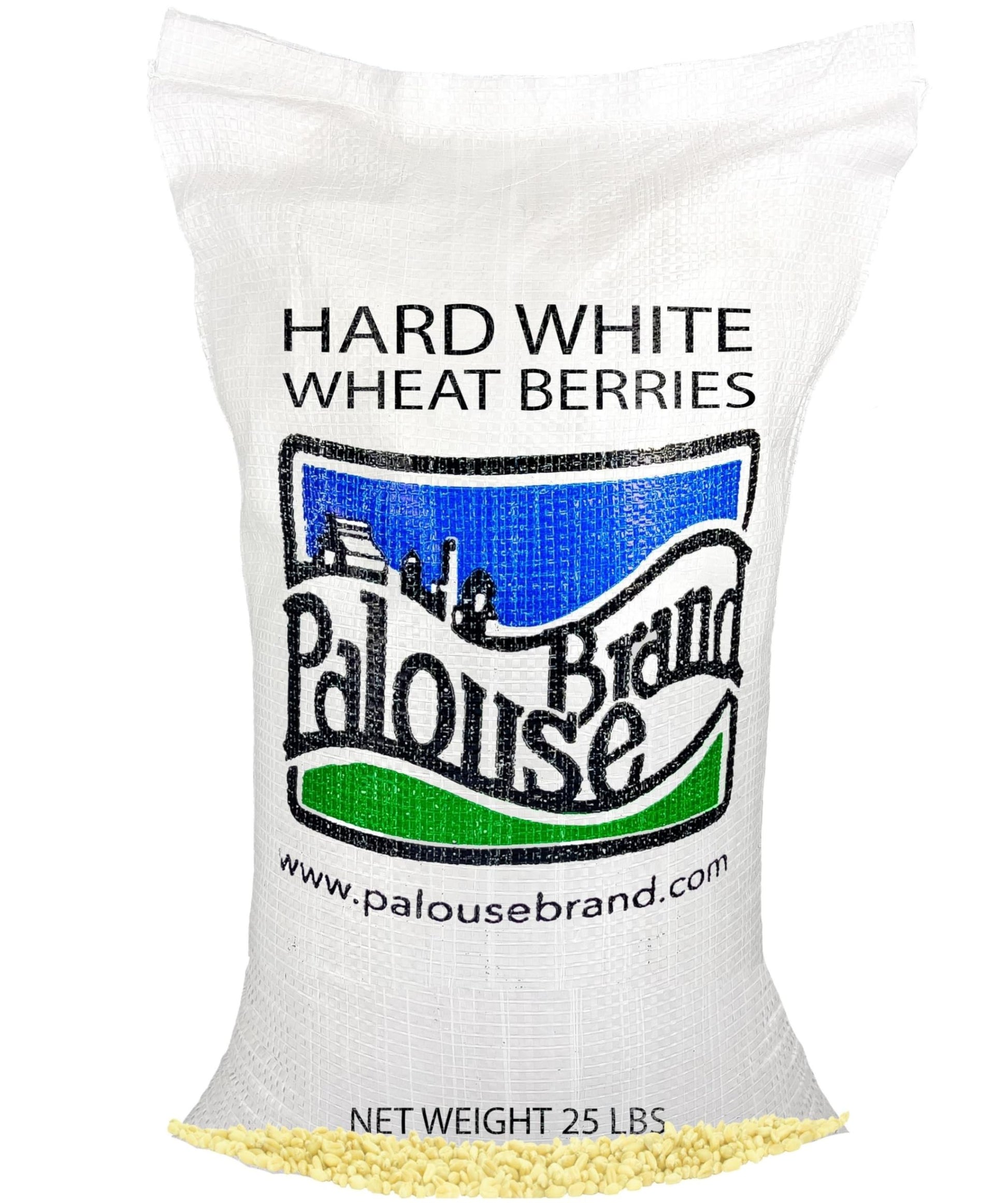 Hard White Wheat Berries | 25 Lbs | Family Farmed In Washington State | 100% Desiccant Free | Sproutable | Non-Gmo Project Verif