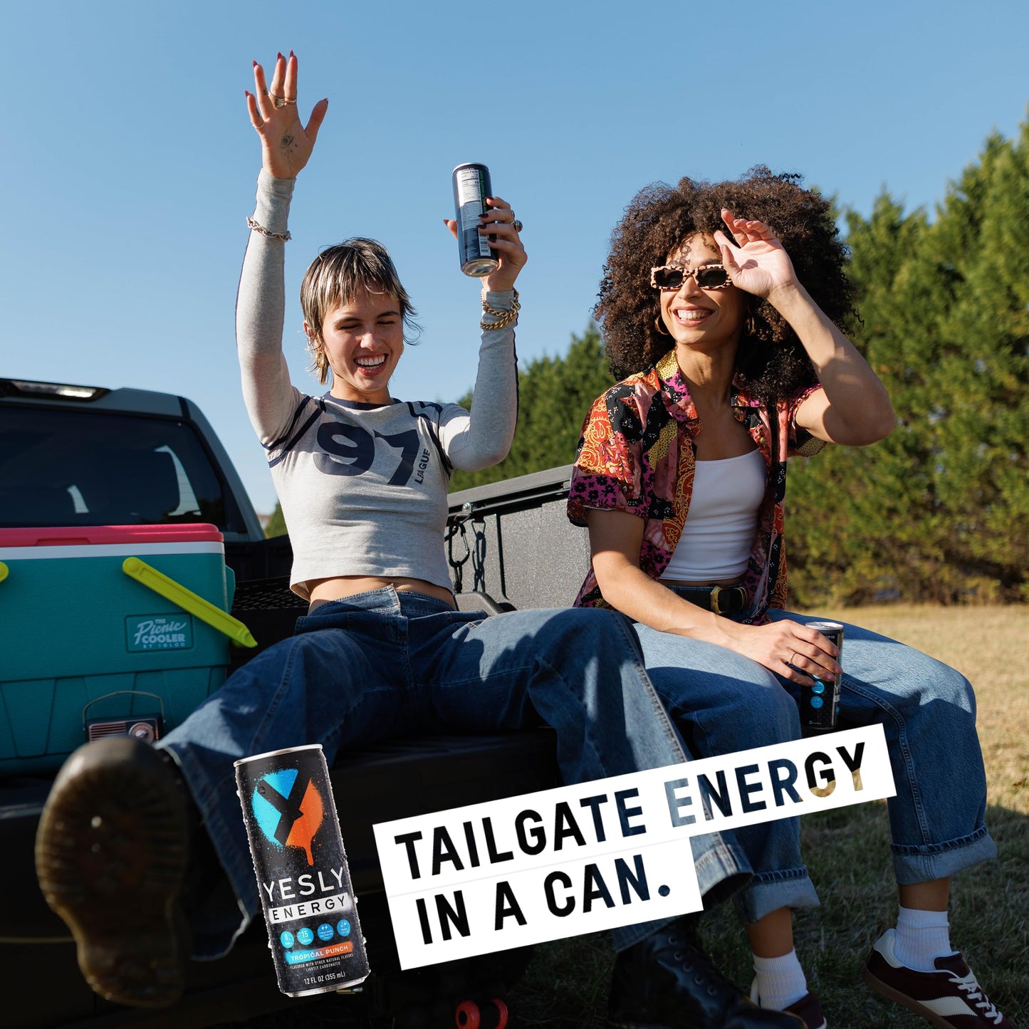 Yesly Energy Drink  Tropical Punch  Naturally Flavored Sparkling Energy Drink With Electrolytes  Magnesium  Potassium  Vitamin C  B6 & B12  Natural Caffeine From Green Tea  12 Fl Oz Cans  12 Pack