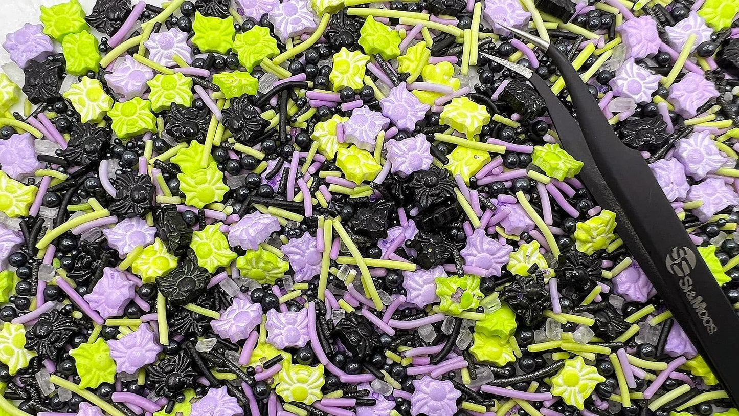 Halloween Sprinkles Spider Sprinkles for Decorating Black Purple Green Jimmies Sprinkles Halloween Spider Candy Spider Sprinkles