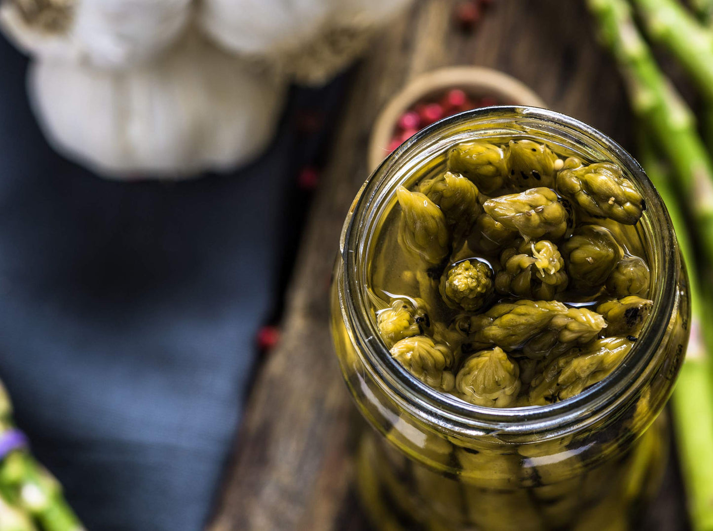 Green Jay Gourmet Pickled Asparagus Spears In A Jar - Fresh Hand Jarred Vegetables For Cooking & Pantry - Home Grown Pre-Prepare
