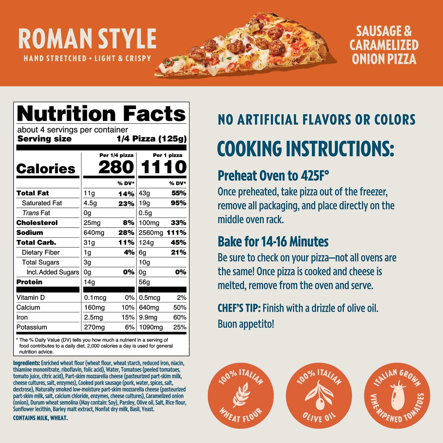 Porta Sausage & Caramelized Onion Pizza, 17.6 Oz
