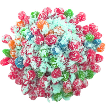 Cuza Candies Super Sour Blue Raspberry Gushers - Super Sour Candy - Viral TikTok Candy - Best Blue Razz Gushers in Resealable Co