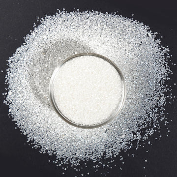 Edible White Sprinkles, White Sanding Sugar Sprinkles for Cake Decorating, Food Grade 150g, Cookie & Cupcake Topper Decoration, 