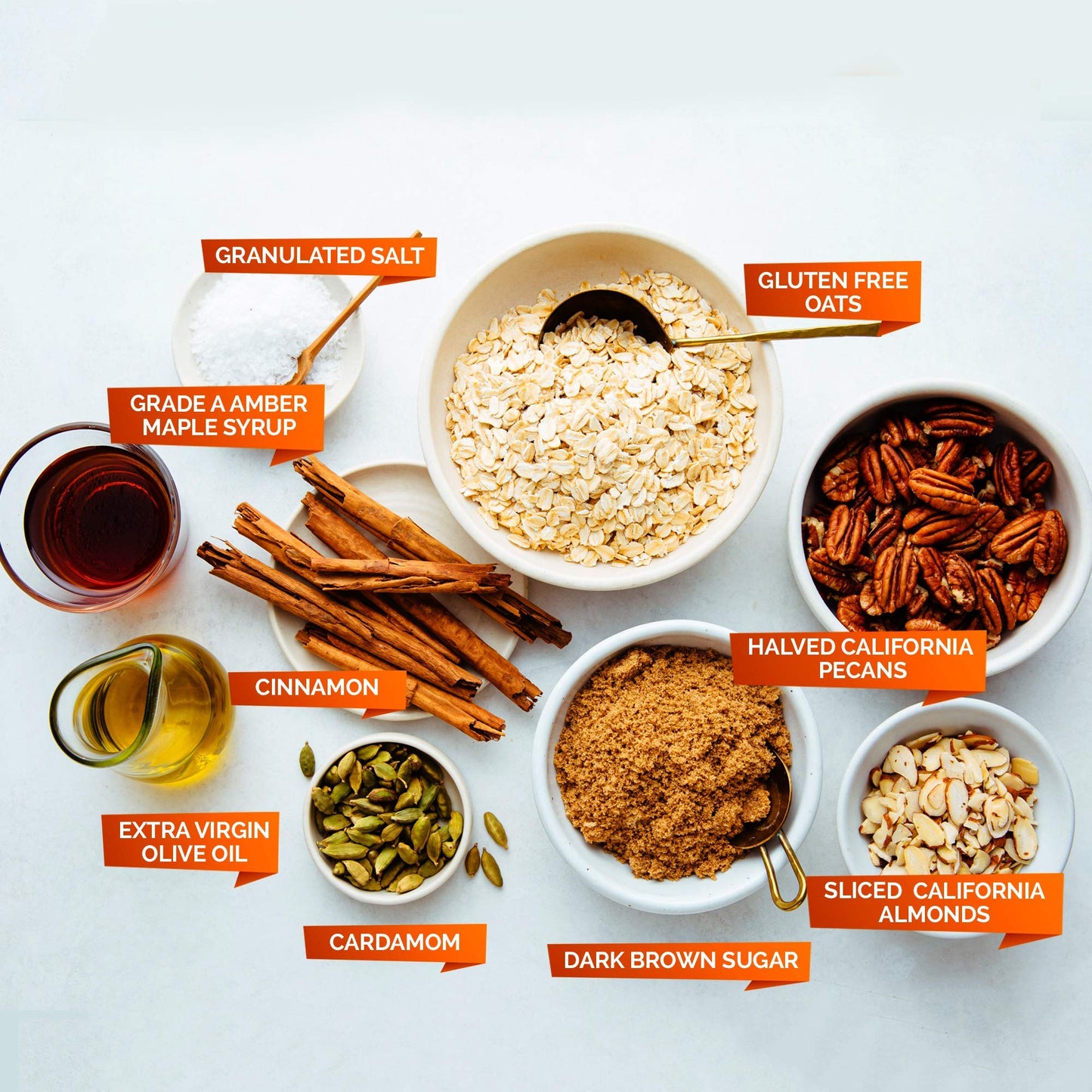 Ladera Granola | Almond Pecan Granola | Low Sugar | Gluten Free & Vegan | Granola Breakfast | Healthy Snack | 11 Oz