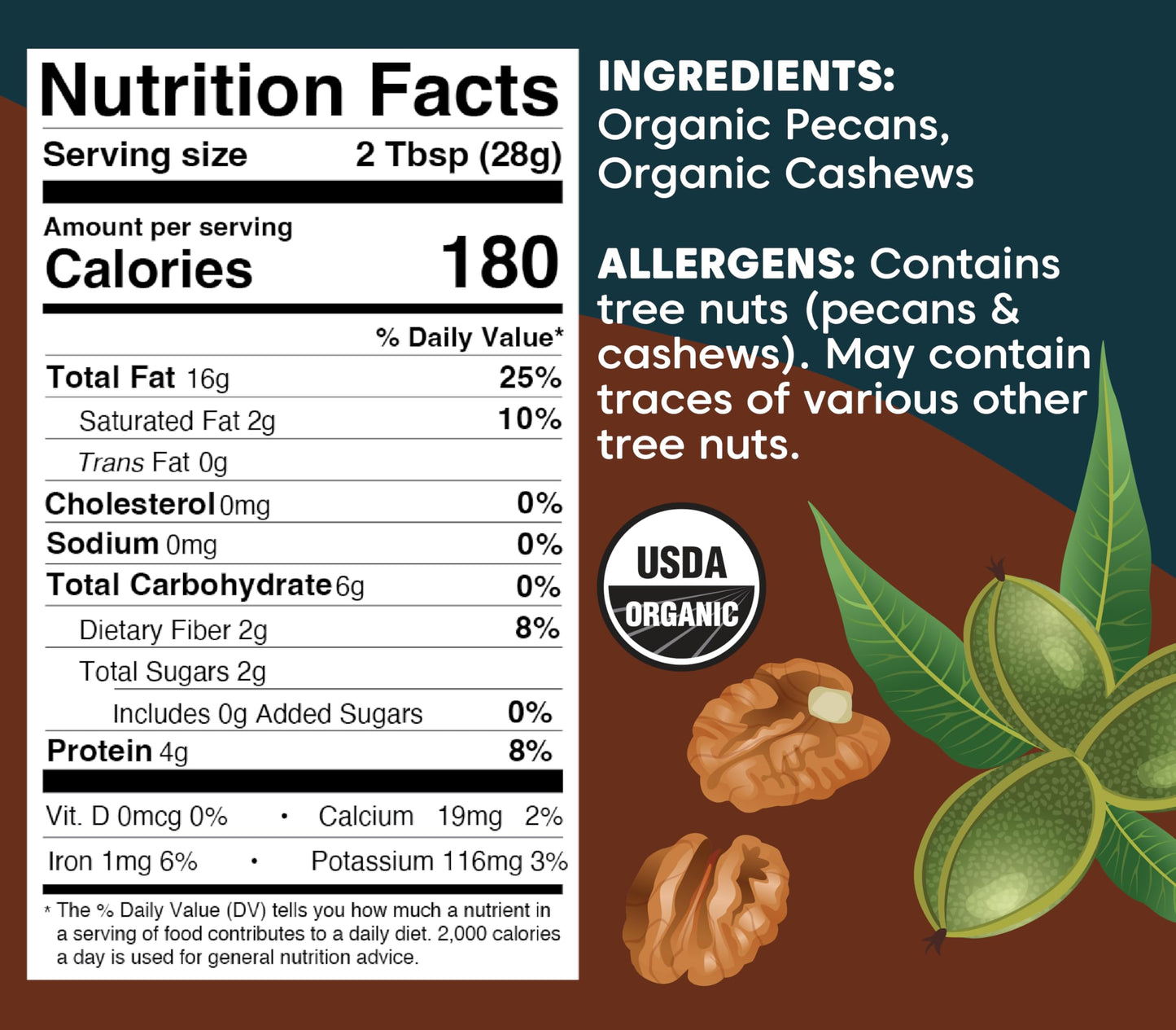Wilderness Poets, Pecan Butter With Cashews - Organic, Raw, Bulk Size (272 Ounce - 17 Pound - 2 Gallon))