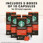 Starbucks Single - Origin Coffee Colombia by Nespresso, 2.01 oz  57 g, 5 Pack