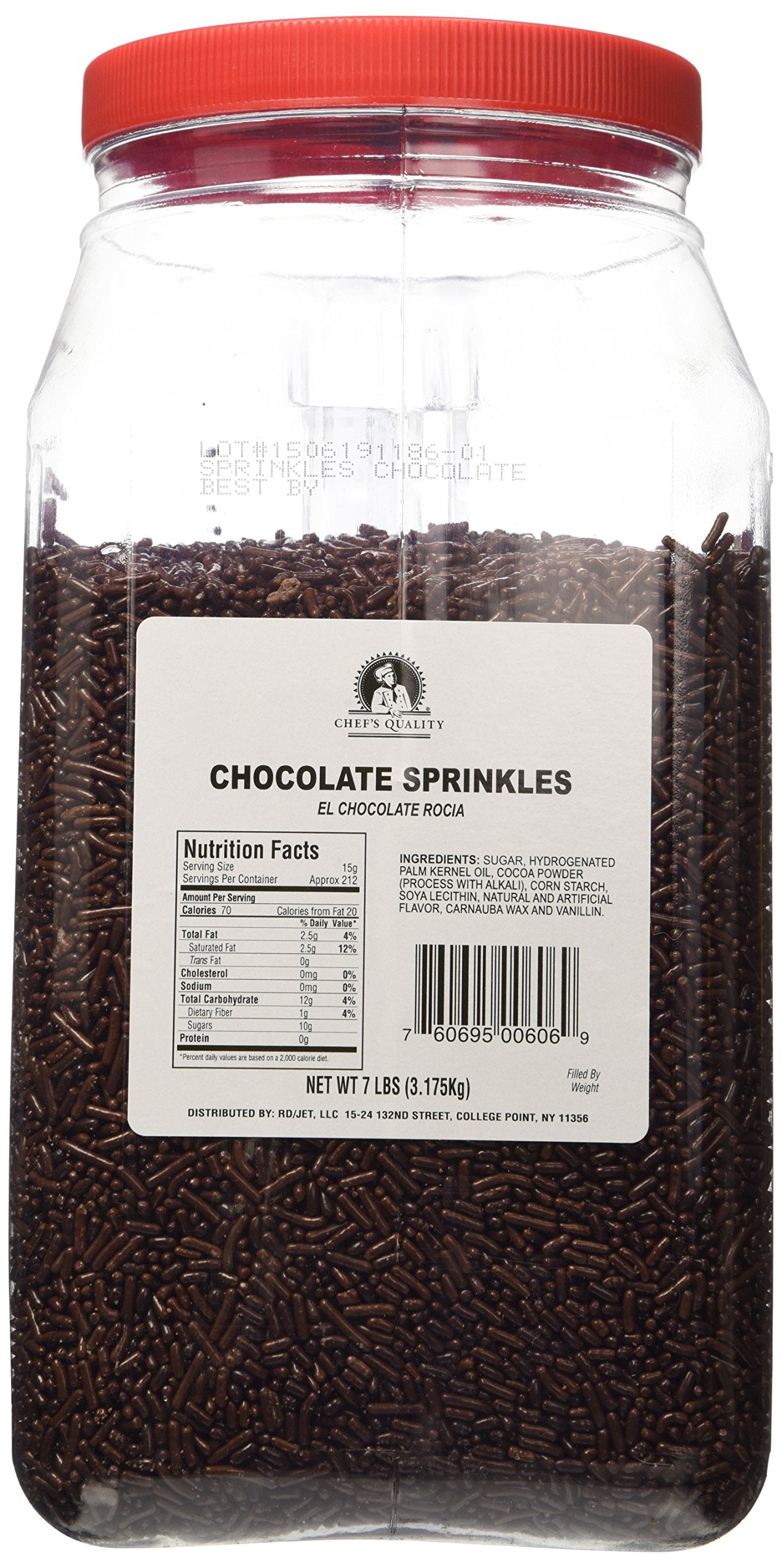 Chef'S Quality Chocolate Sprinkles, 7 Lb.