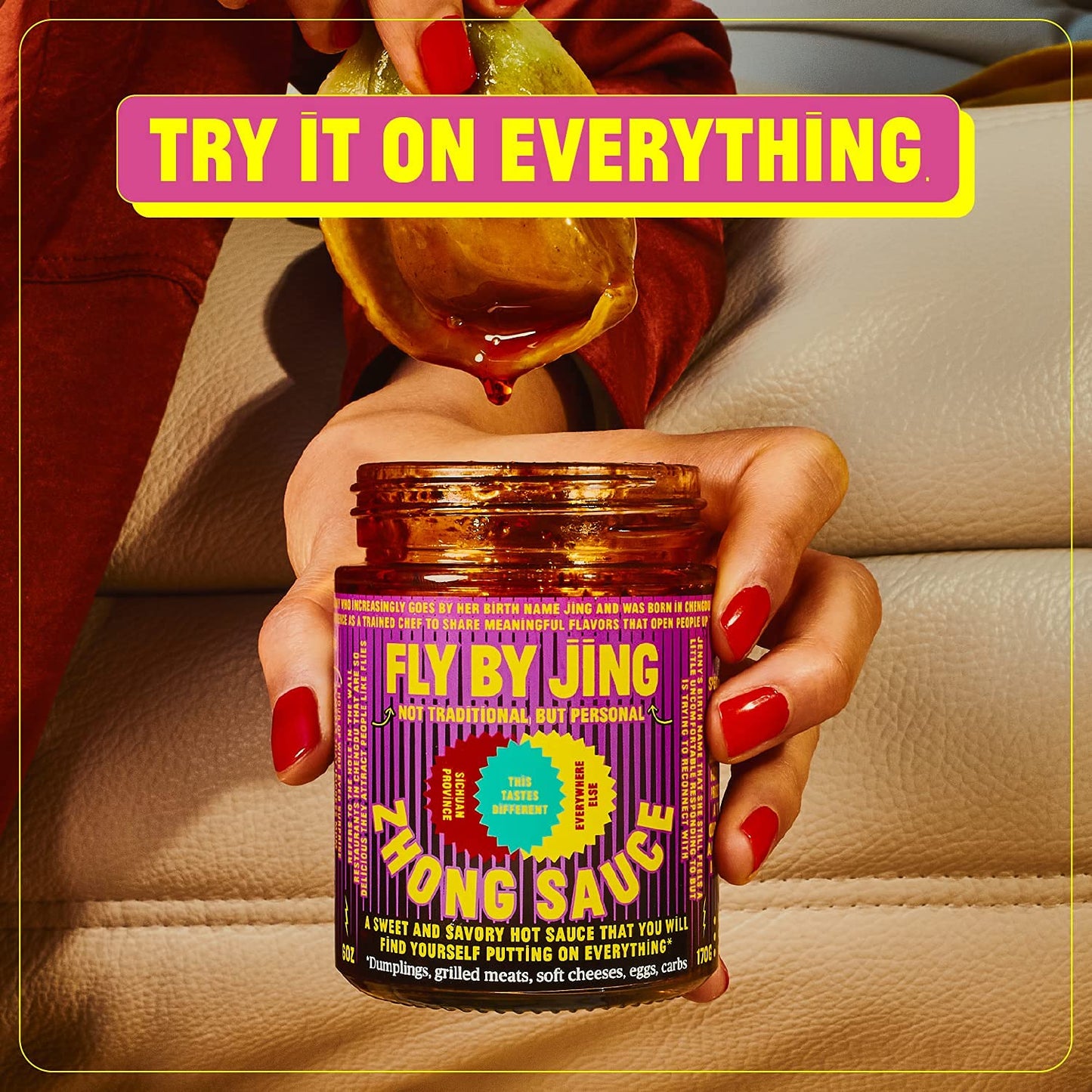 Flybyjing Variety Pack W/Sichuan Chili Crisp, Zhong Sauce & Chengdu Crunch, All Natural & Vegan, Perfect Hot Sauce Gift For Food