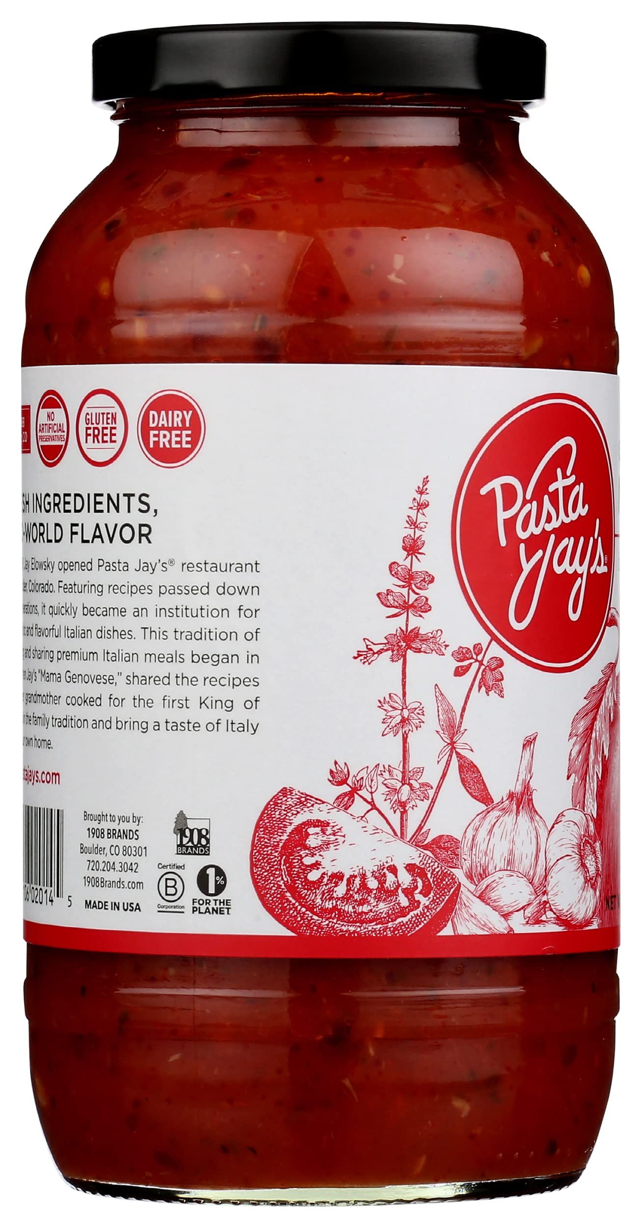 Pasta Jay'S - Pasta Sauce Classic Marinara - Case Of 6 - 25 Oz (6X25 Oz)