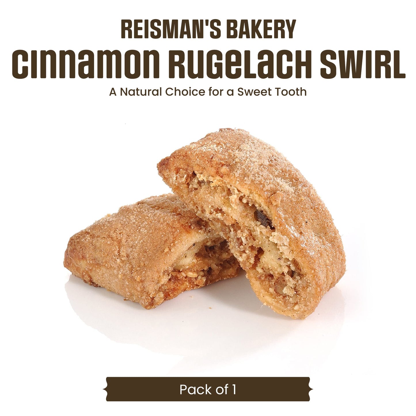 Reisman'S Bakery Cinnamon Rugelach Swirl, Delicious Bakery Food, Ou Kosher-Certified Dessert, Fresh Teatime Accompaniment, Dairy