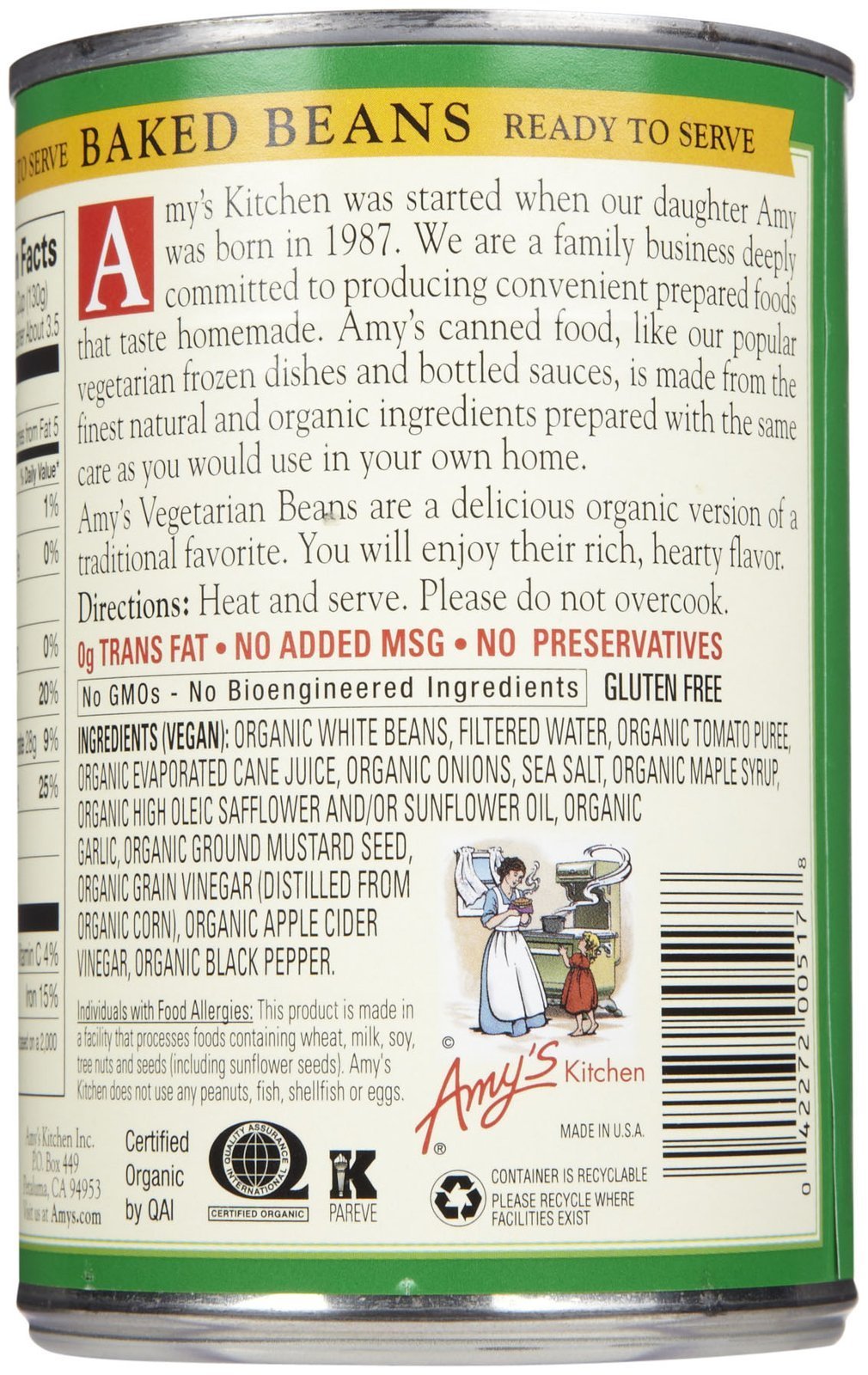 Amy'S Organic Vegetarian Baked Beans - 15 Oz