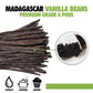 FITNCLEAN VANILLA Organic Madagascar Vanilla Beans Grade A 1Lb Non-GMO Whole Pods 7-8 for Cooking and Extracts
