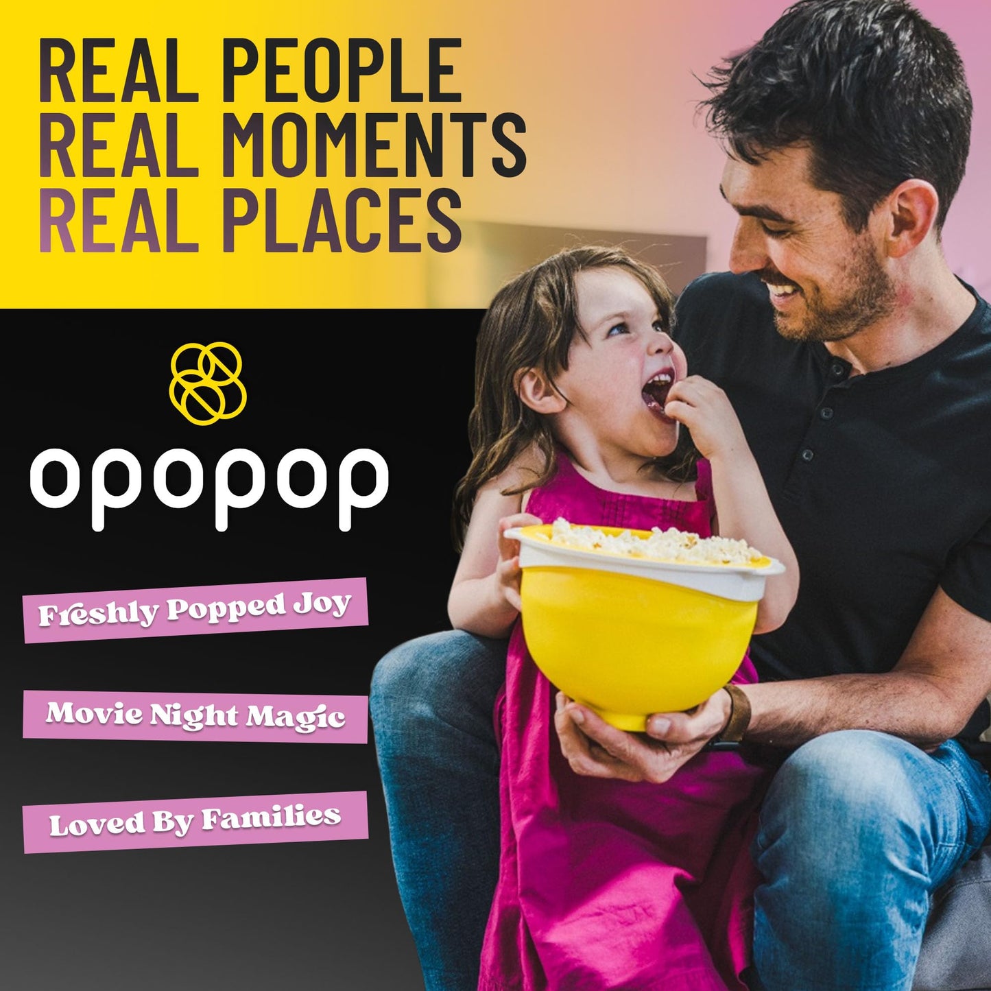 Opopop Traditional Microwave Popcorn - Salty Caramel Popcorn 9-Pack - Sweet and Salty Flavored Popcorn Bulk, Non-GMO