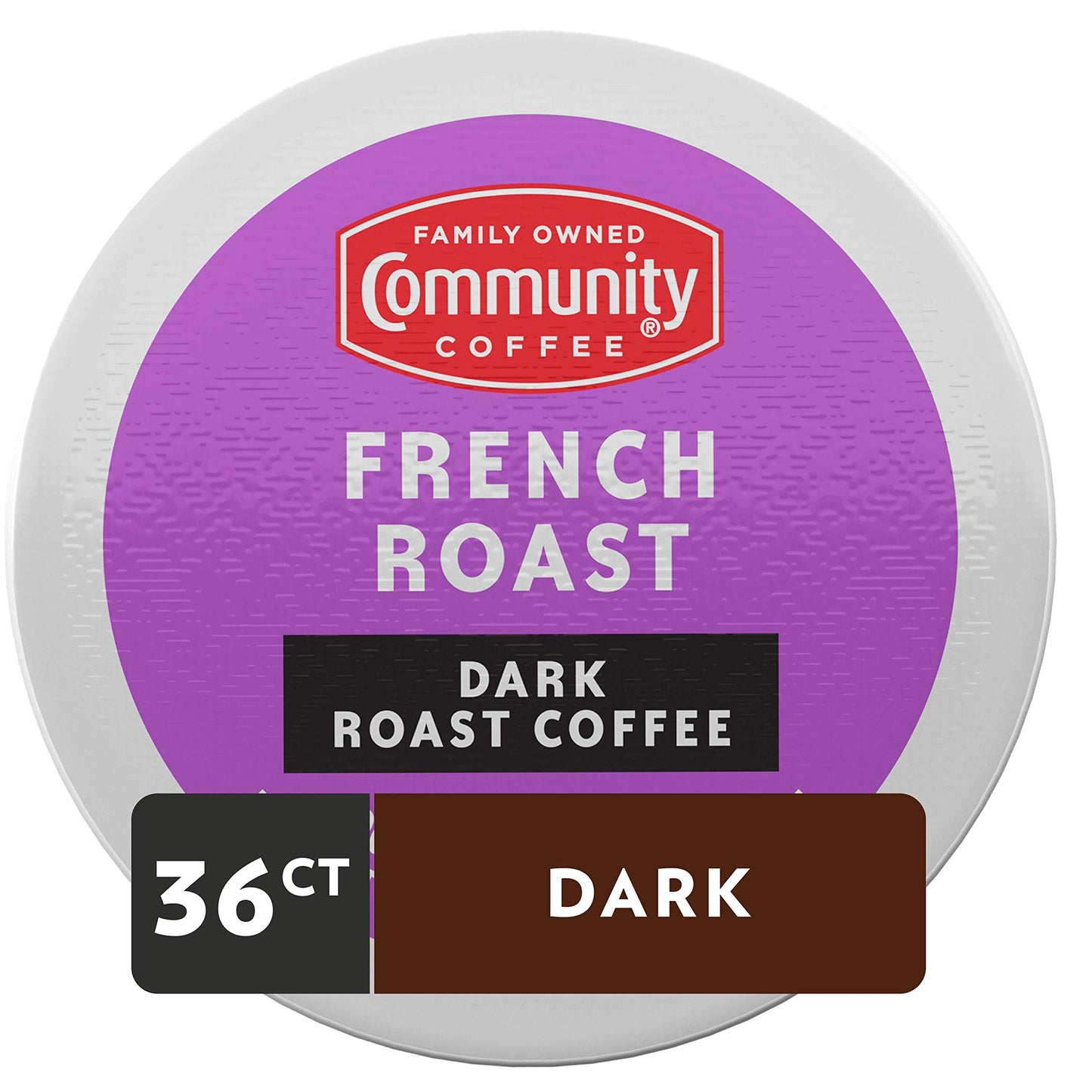 Community Coffee French Roast Coffee Pods, Extra Dark Roast, Compatible with Keurig 2.0, 36 Count, 12 Count Pack of 3