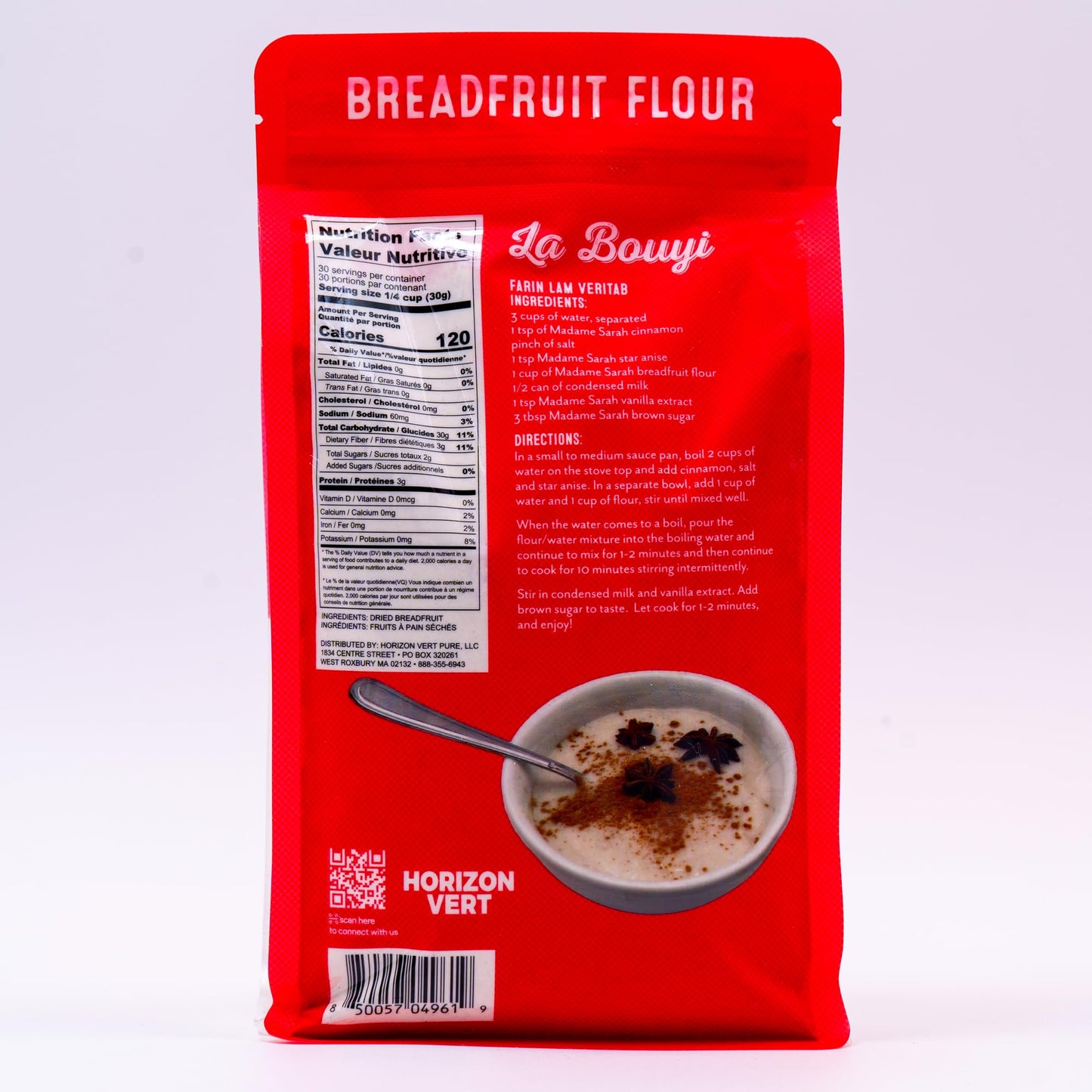 Madame Sarah Breadfruit Flour, 1.5 lb, Gluten Free, Natural Baking Flour