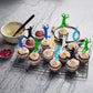Gyufise 24Pcs Colorful Boy Trampoline Cupcake Toppers Trampoline Cake Toppers Picks Jump Birthday Party Supplies Jump Trampoline