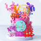 16 Pcs Sea Ocean Cake Toppers Under The Sea Ocean Animals Birthday Cake Decorations For Sea Ocean Theme Baby Shower Birthday Par