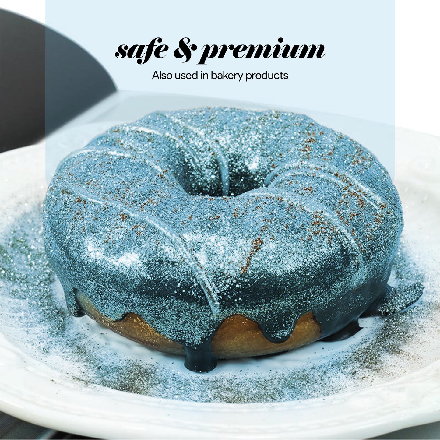 BeePoint Edible Glitter Luster Dust - Food Grade Shimmer Powder, 15g, Teal Blue, Vegan & Gluten Free for Baking, Cocktails, and Cake Decorating