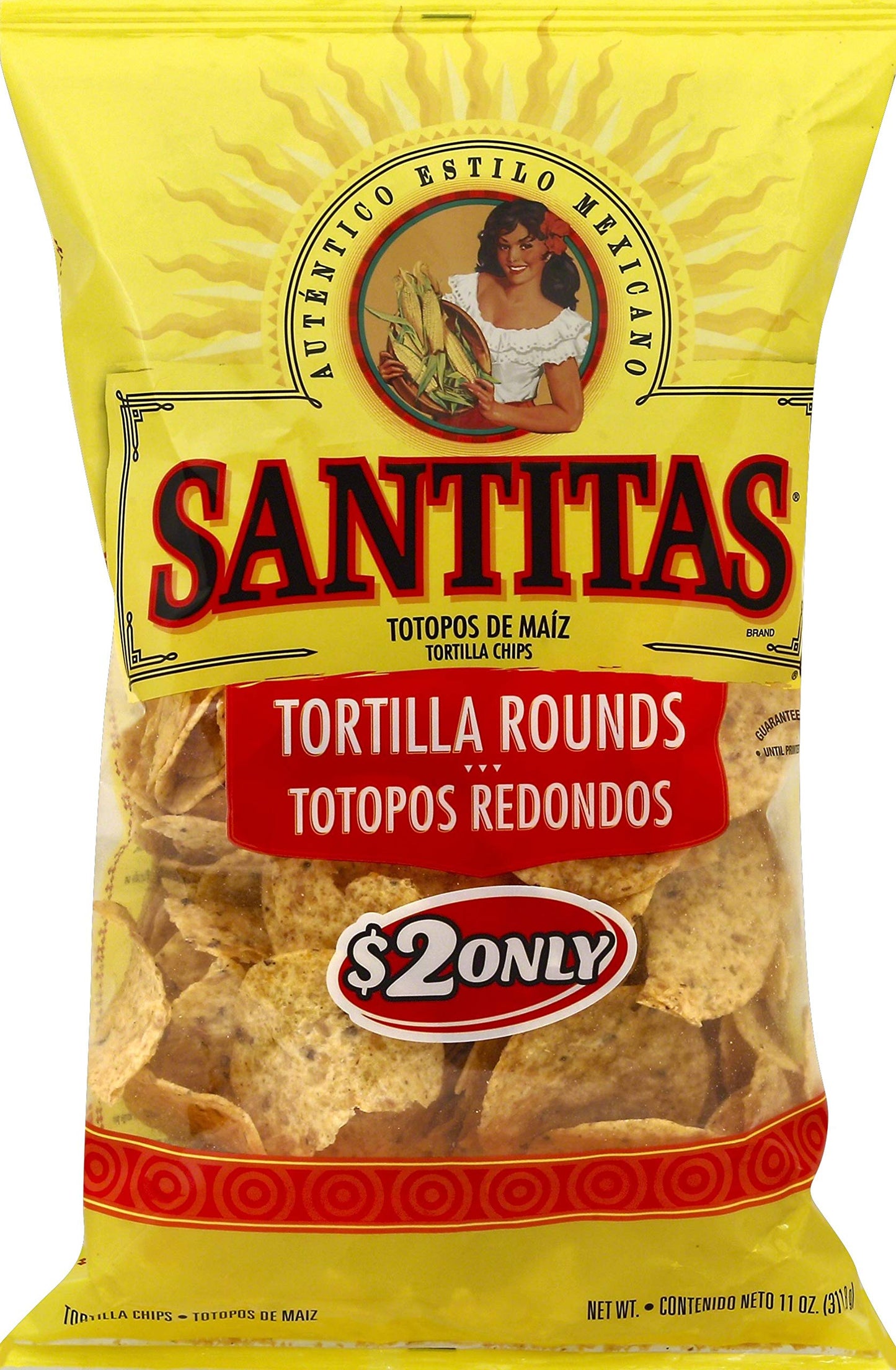 Santitas Original Tortilla Chip Round 11 Oz - 0028400625821, 11 Oz
