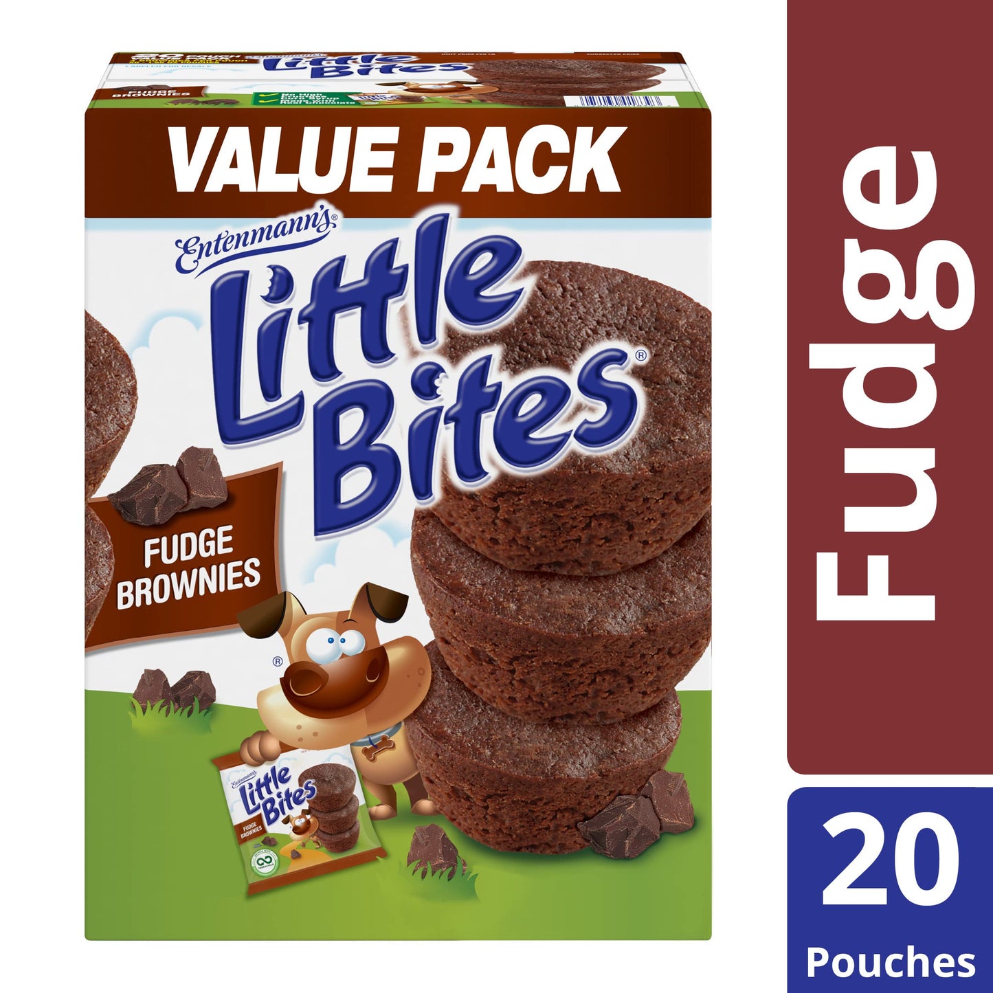 Entenmanns Little Bites Fudge Brownie Mini Muffins | 4 Pack (80 Pouches Total)