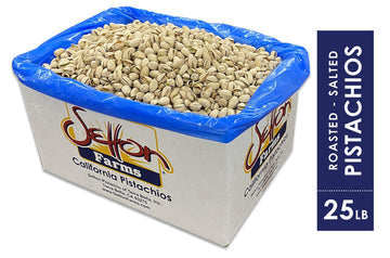 Setton Farms Roasted Salted Pistachios, 25 lb Bulk Box, Non-GMO, Gluten Free, Vegan, Kosher In Shell Nuts