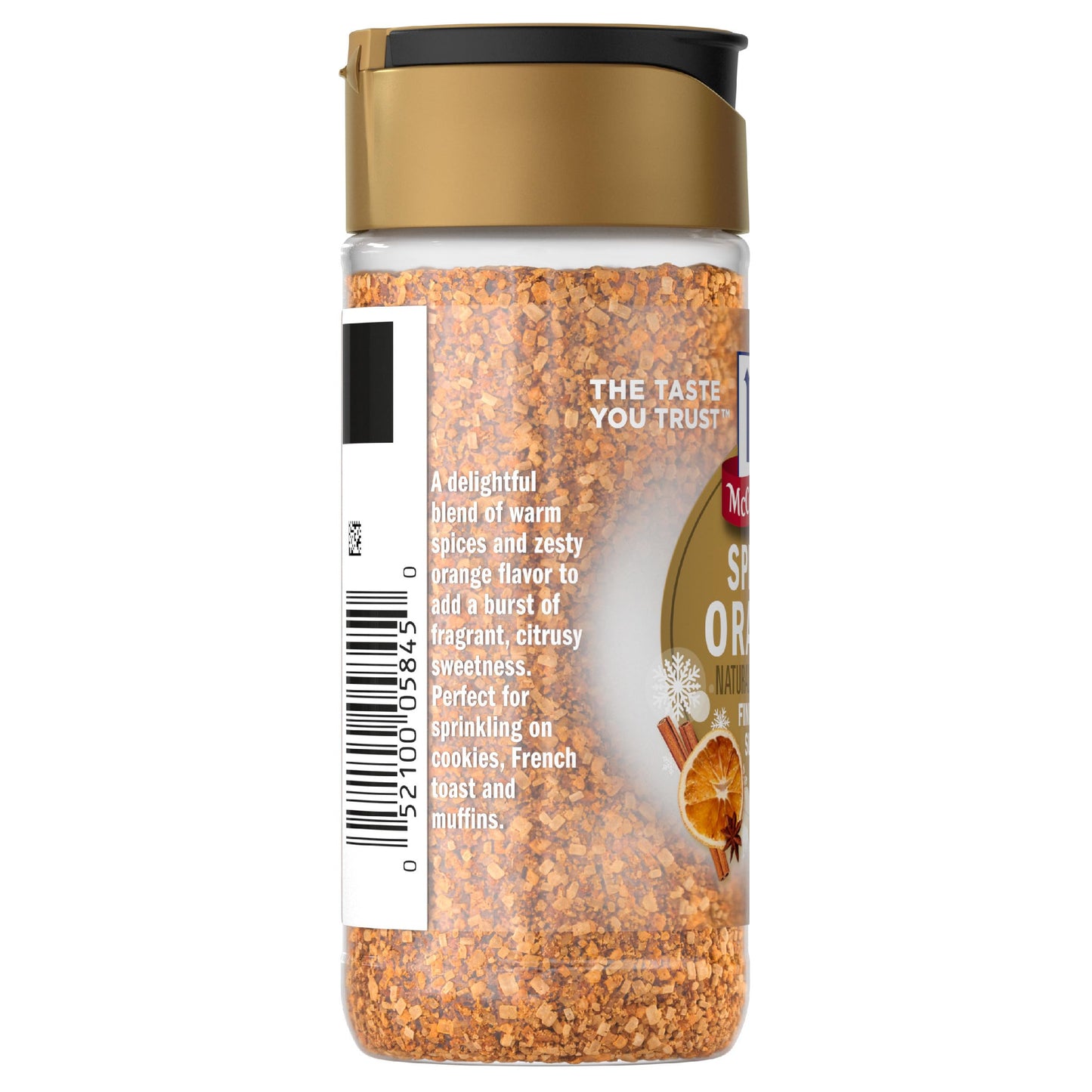 McCormick Finishing Sugar  Spiced Orange  Limited Edition  Bright Citrus Flavor with Warm Spices  For Muffins  Pie  Cocktails  Cider  Tea  and More  3.7 oz