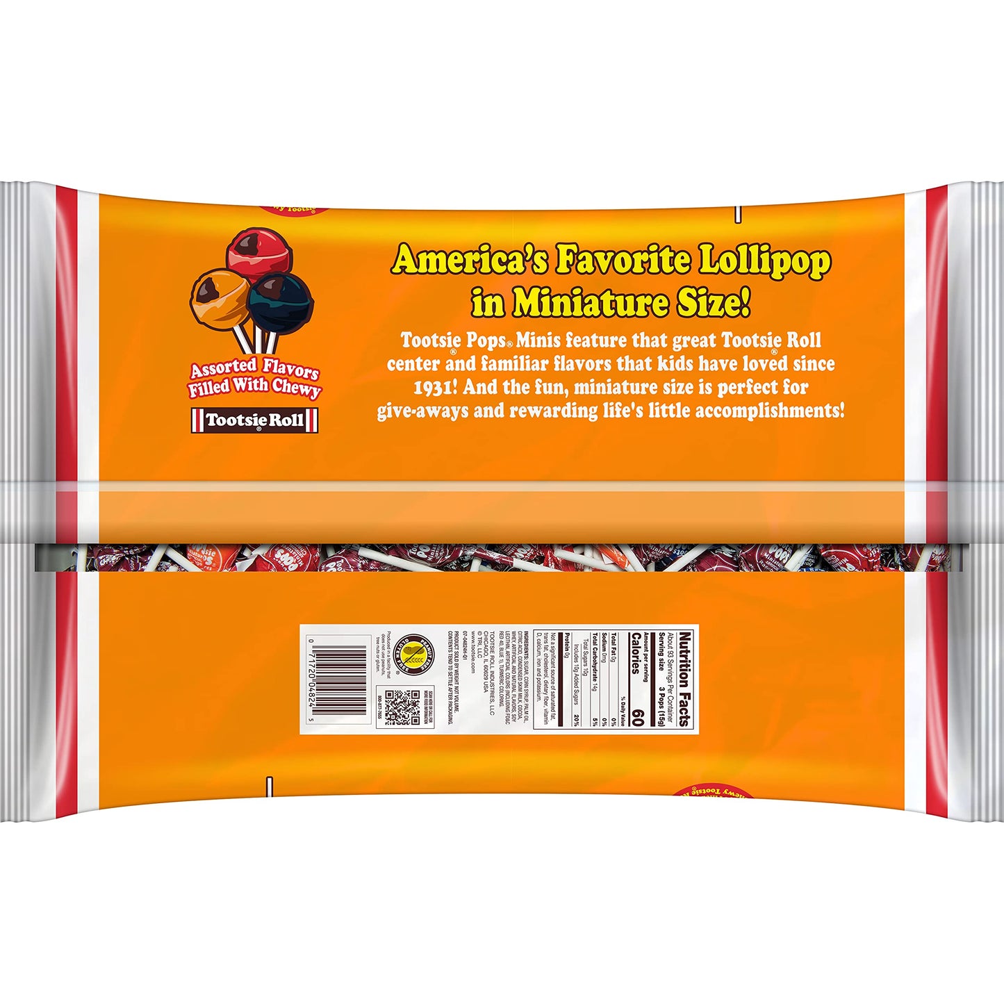Tootsie Roll Pops Original Fruity Lollipop Candy - Peanut Free, Gluten Free - 280 Count, Multi Color, Individually Wrapped
