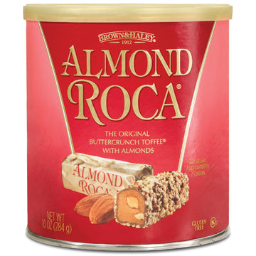 Almond Roca Pack of 1-10oz Individually Wrapped Chocolate Candy - Original Buttercrunch Toffee with Almonds - Gluten Free, Koshe