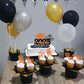 YCTHUNFISH 25 Pack Graduation Cupcake Toppers, Orange Glitter Grad Cap Decorations for 2025 Graduation Party Supplies
