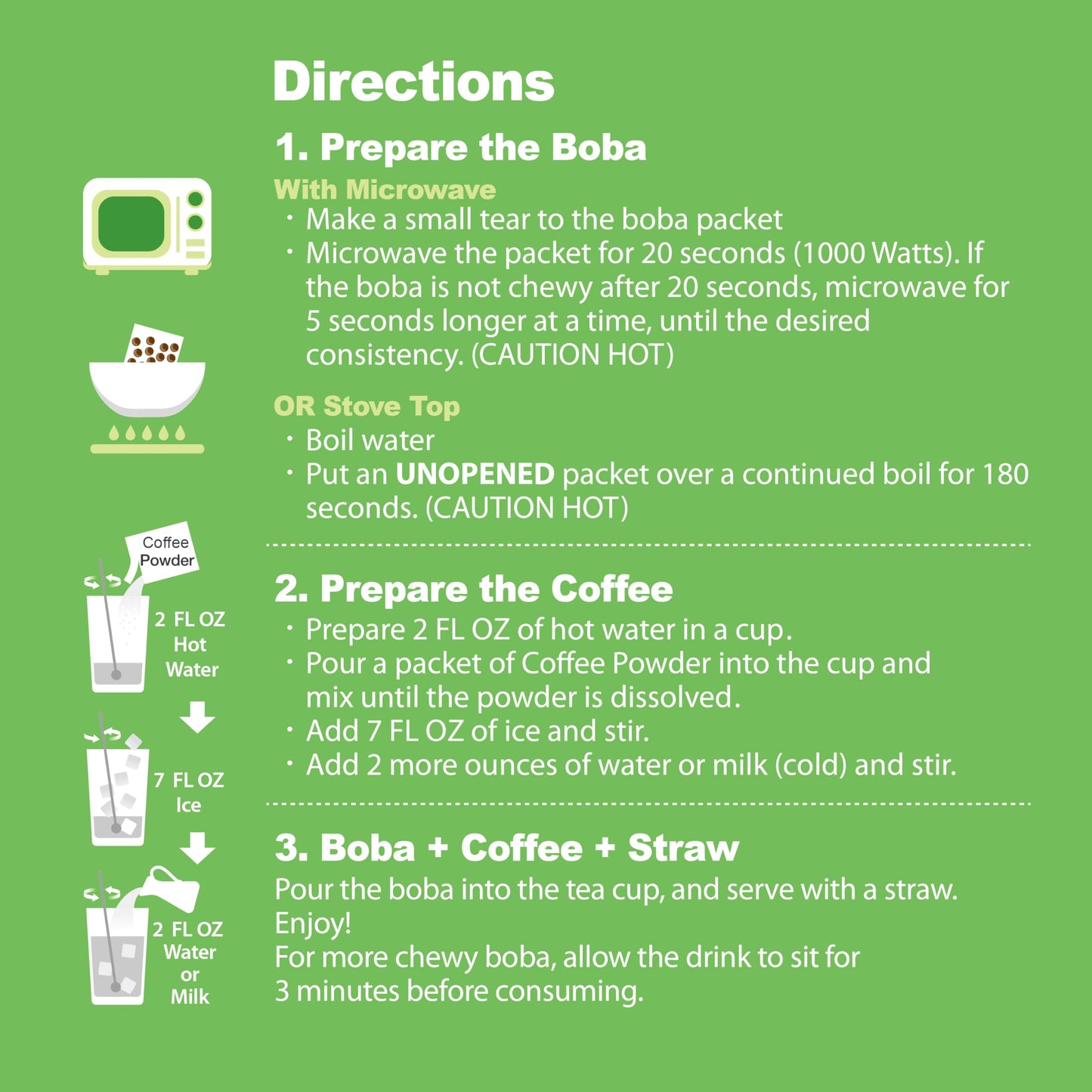 J Way Instant Vietnamese Coffee Kit With Authentic Brown Sugar Tapioca Boba, Ready In Under One Minute, Paper Straws Included -