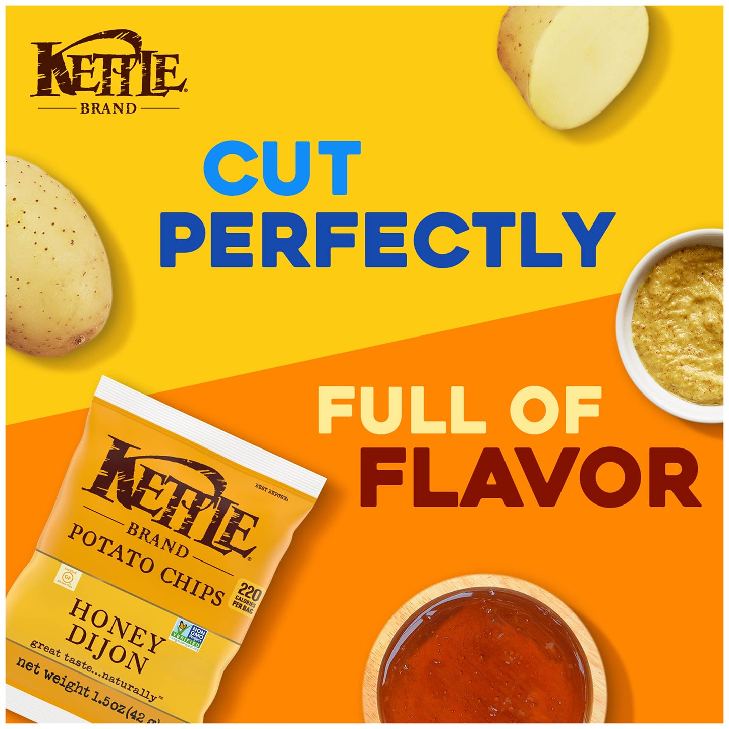 Kettle Brand Potato Chips Honey Dijon Kettle Chips, 1.5 Oz