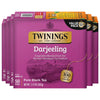 Twinings Darjeeling Black Tea Individually Wrapped Bags, 50 Count (Pack of 6), Delicate Light Taste, Caffeinated, Enjoy Hot or I