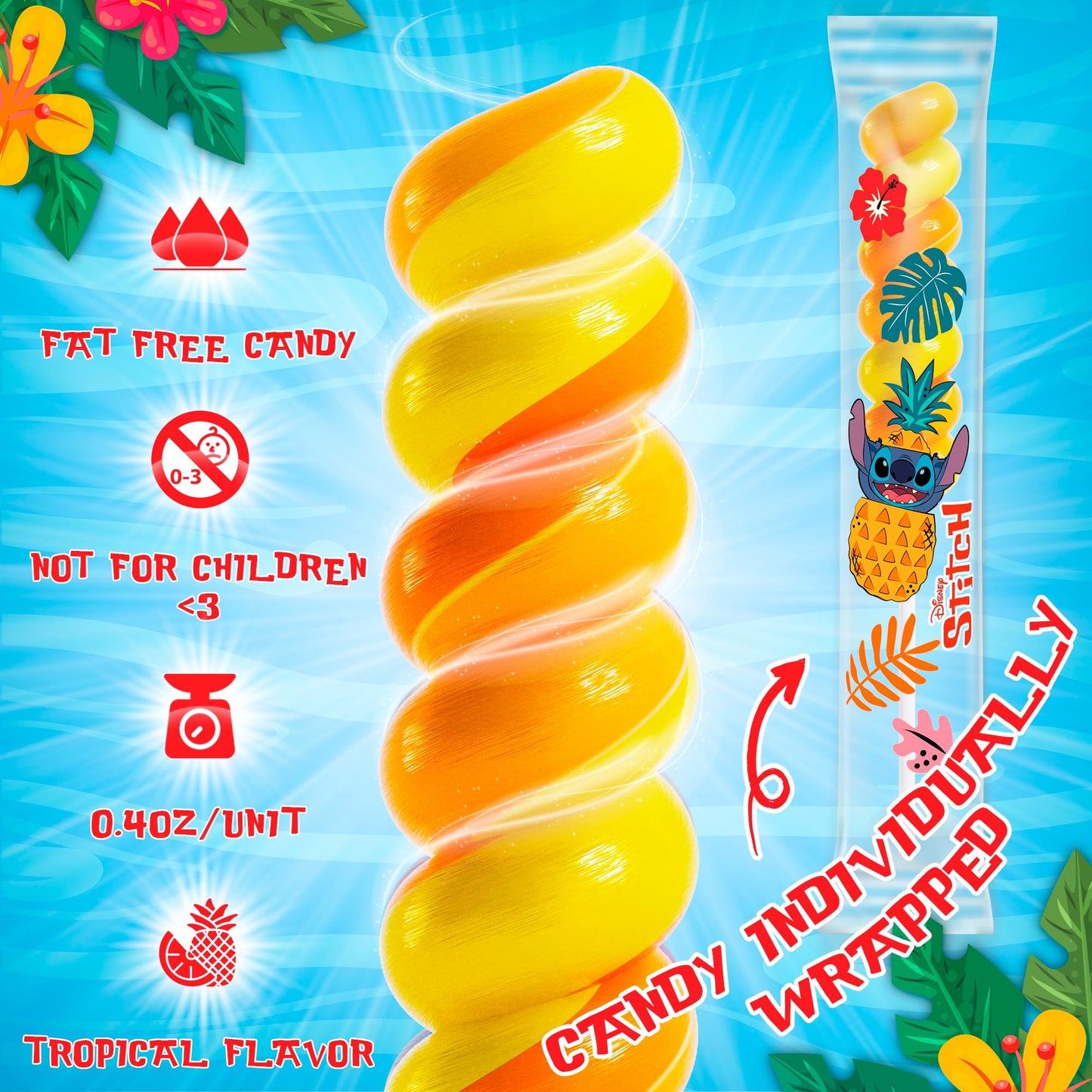Stitch Swirl Lollipops 20pk- Lilo And Stitch Candy For Lilo And Stitch Party Favors & Stitch Birthday Decorations - Lilo & Stitc