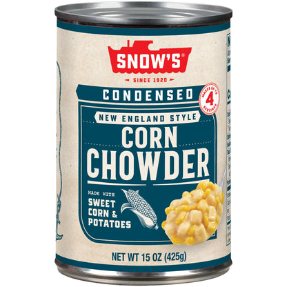 Snows Condensed Corn Chowder, 15 oz Can - Creamy and Comforting Chowder with Corn, Spices and Hearty Potatoes