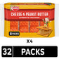 Keebler Sandwich Crackers, Lunch Snacks, Cheese and Peanut Butter (4 Trays, 32 Packs)