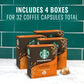 Starbucks Caramel Flavored Coffee Pods, 32-count, 8 oz (Pack of 4)