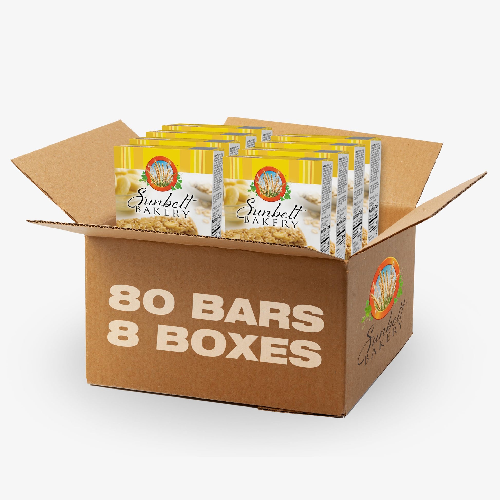 Sunbelt Bakery Banana Oat Chewy Granola Bars, 80-0.9 Oz Bars (8 Boxes)